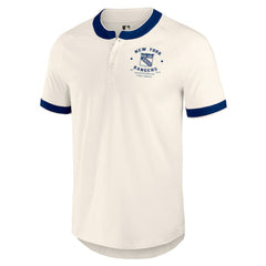 NHL Cream New York Rangers Darius Rucker Collection by Fanatics Fanatics Fest Henley Raglan T-Shirt