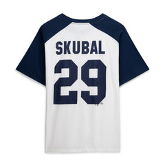MLB Tarik Skubal Detroit Tigers Profile Women's Plus Size Name & Number Raglan Henley T-Shirt