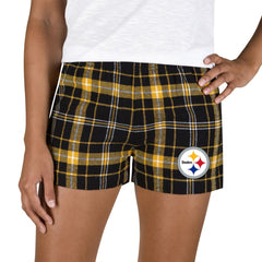 Concepts Sport Women's Ultimate Flannel Shorts - Pittsburgh Steelers