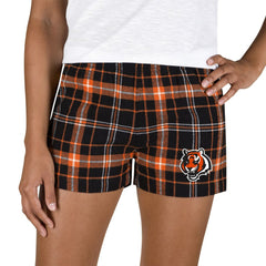 Concepts Sport Women's Ultimate Flannel Shorts - Cincinnati Bengals