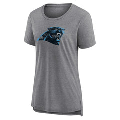 Women's Heritage Custom Name & Number Tri-Blend T-Shirt - Carolina Panthers