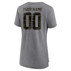 Women's Heritage Custom Name & Number Tri-Blend T-Shirt - Cleveland Browns