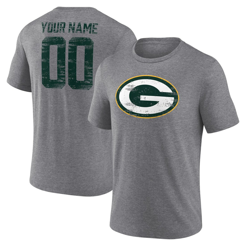 Heritage Custom Name & Number Tri-Blend T-Shirt - Green Bay Packers