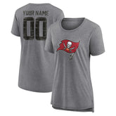 Women's Heritage Custom Name & Number Tri-Blend T-Shirt - Tampa Bay Buccaneers