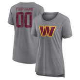 Women's Heritage Custom Name & Number Tri-Blend T-Shirt - Washington Commanders