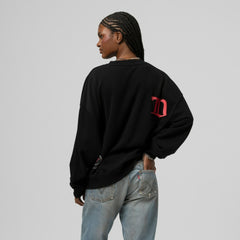 NHL Black Detroit Red Wings Mitchell & Ness Women's Vintage Crewneck Sweatshirt