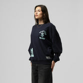 NHL Deep Sea Blue Seattle Kraken Mitchell & Ness Women's Vintage Crewneck Sweatshirt