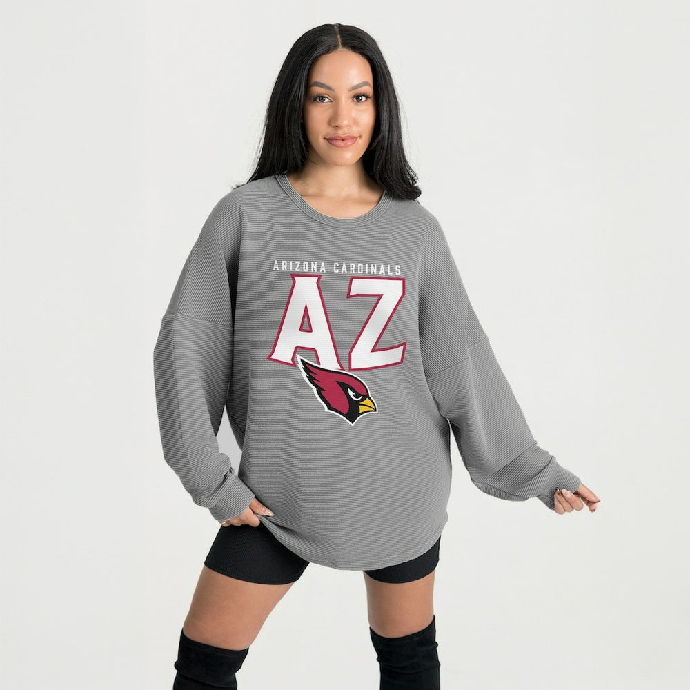 Gameday Couture Women's Oversized Pure Motion Corded Sweatshirt - Arizona Cardinals