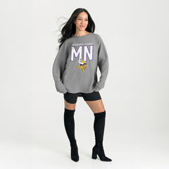 Gameday Couture Women's Oversized Pure Motion Corded Sweatshirt - Minnesota Vikings