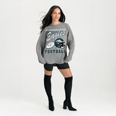 Gameday Couture Women's Oversized Sweet Victory Corded Sweatshirt - Philadelphia Eagles