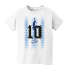 Diego Maradona Argentina National Team Vive La Fete Youth Number & Signature T-Shirt - White