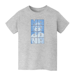 Diego Maradona Argentina National Team Vive La Fete Youth Portrait T-Shirt - Gray