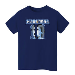 Diego Maradona Argentina National Team Vive La Fete Youth Name & Number T-Shirt - Navy