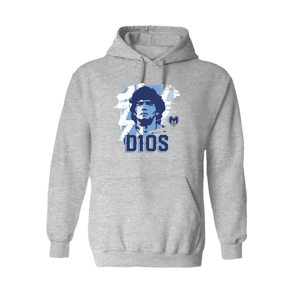 Diego Maradona Argentina National Team Vive La Fete D10S Hoodie - Gray