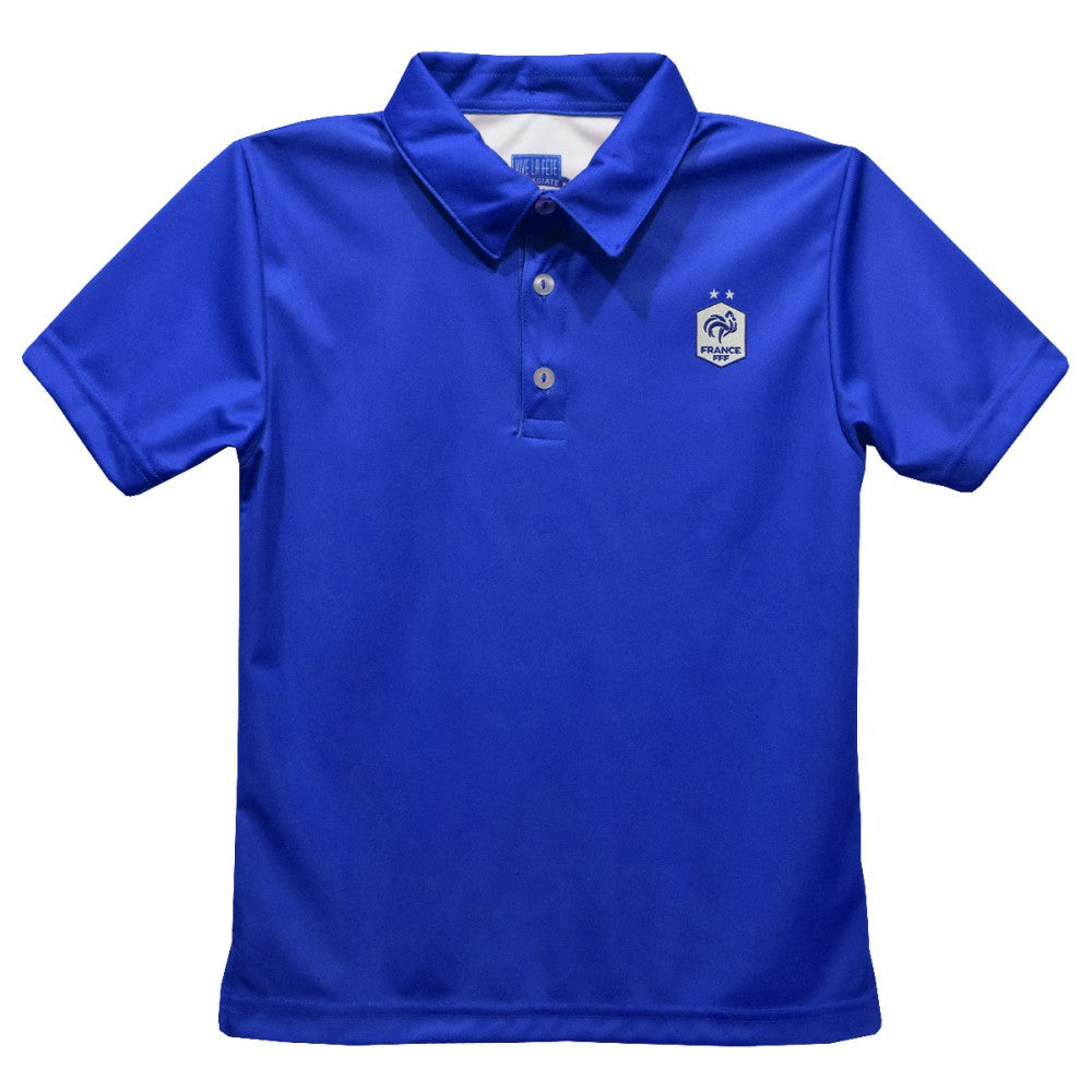 France National Team Vive La Fete Youth Solid Polo - Royal