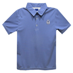 France National Team Vive La Fete Youth Pencil Stripe Polo - Royal