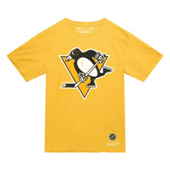 NHL Gold Pittsburgh Penguins Mitchell & Ness Heritage T-Shirt