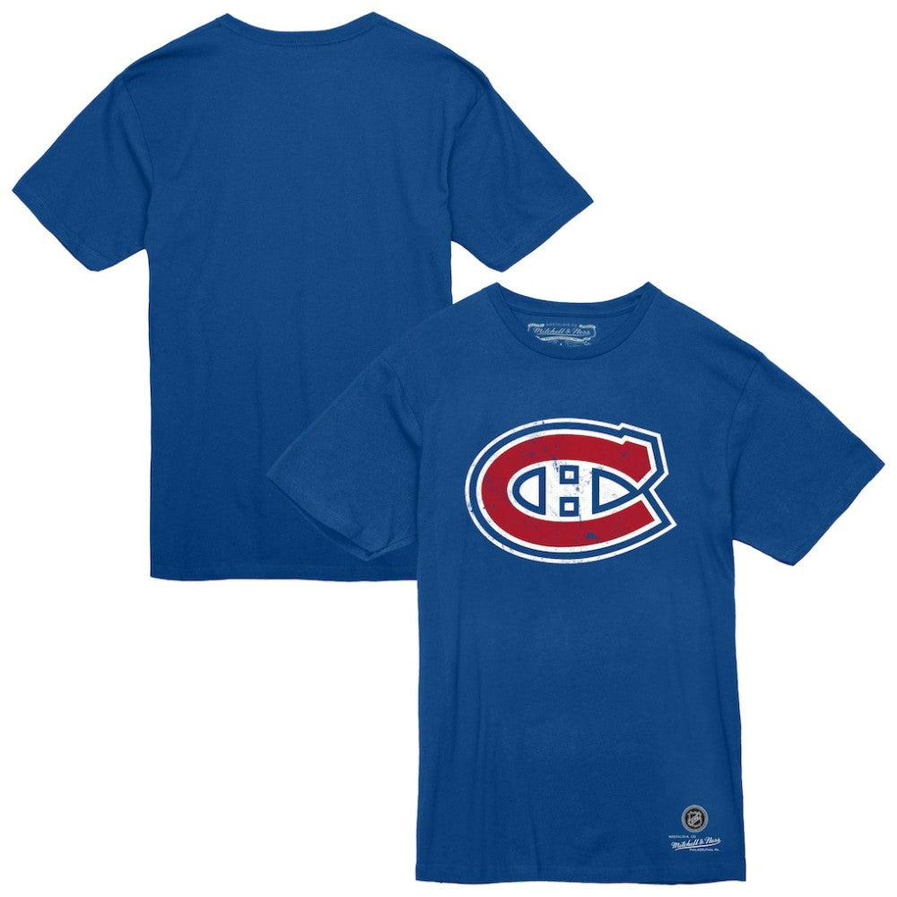 NHL Blue Montreal Canadiens Mitchell & Ness Heritage T-Shirt