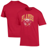 NHL Red Calgary Flames Champion Helmet T-Shirt