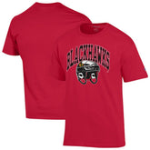 NHL Red Chicago Blackhawks Champion Helmet T-Shirt