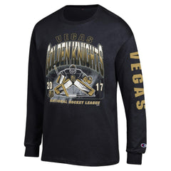 NHL Black Vegas Golden Knights Champion Long Sleeve Jersey T-Shirt