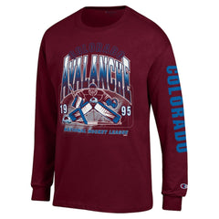 NHL Burgundy Colorado Avalanche Champion Long Sleeve Jersey T-Shirt