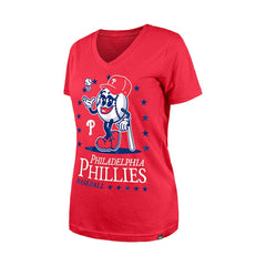 MLB Philadelphia Phillies New Era Women's Little Miss 2 V-Neck T-Shirt
