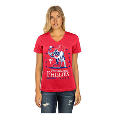 MLB Philadelphia Phillies New Era Women's Little Miss 2 V-Neck T-Shirt