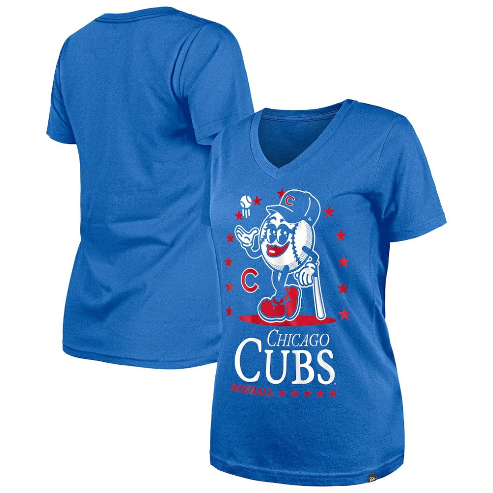 MLB Chicago Cubs New Era Women's Little Miss 2 V-Neck T-Shirt