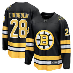 NHL Black Elias Lindholm Boston Bruins Fanatics Home Breakaway Player Jersey