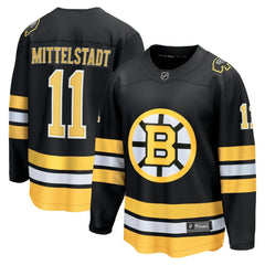 NHL Black Casey Mittelstadt Boston Bruins Fanatics Home Breakaway Player Jersey