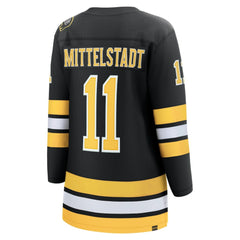 NHL Black Casey Mittelstadt Boston Bruins Fanatics Women's Home Breakaway Player Jersey