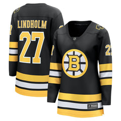 NHL Black Hampus Lindholm Boston Bruins Fanatics Women's Home Breakaway Player Jersey