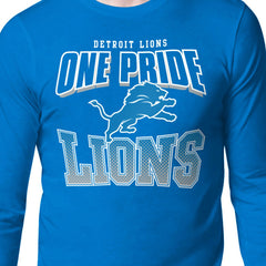 Starter Comic Style Slogan Long Sleeve T-Shirt - Detroit Lions