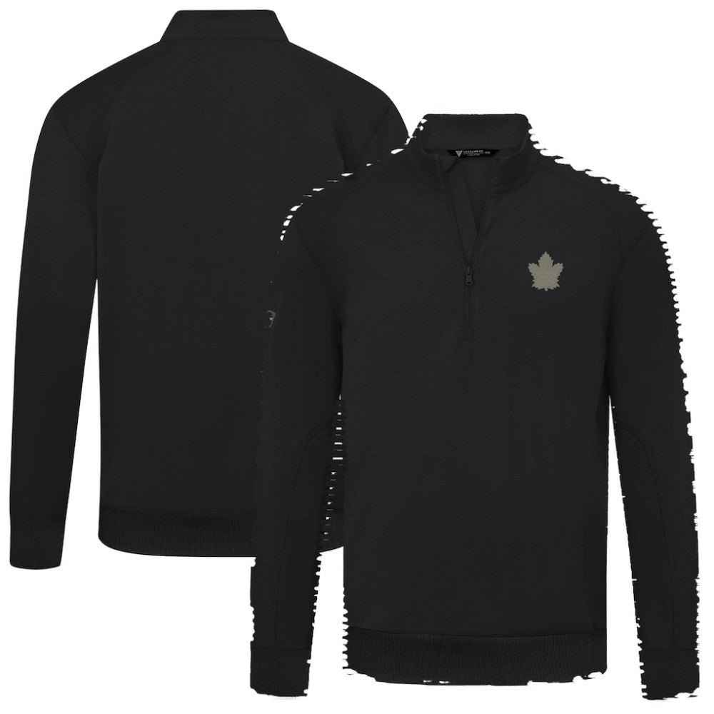 NHL Black Toronto Maple Leafs Levelwear Copper Upright Quarter-Zip Pullover
