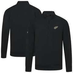 NHL Black Detroit Red Wings Levelwear Copper Upright Quarter-Zip Pullover