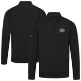 NHL Black Philadelphia Flyers Levelwear Copper Upright Quarter-Zip Pullover