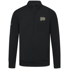 NHL Black Philadelphia Flyers Levelwear Copper Upright Quarter-Zip Pullover