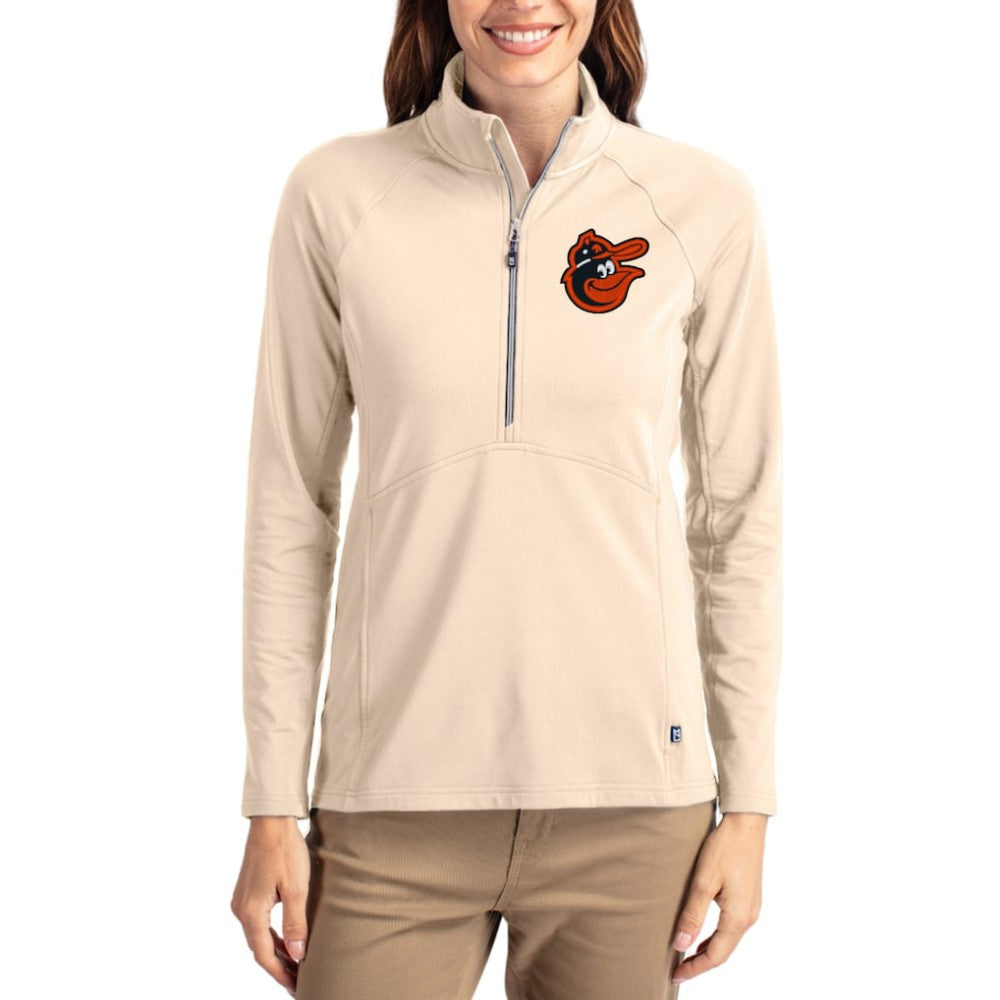 MLB Baltimore Orioles Cutter & Buck Women's Cooperstown Collection Adapt Eco Knit Stretch Half-Zip Pullover