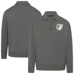 MLB Baltimore Orioles Levelwear Women's Canmore Chenille Logo Quarter-Zip Top