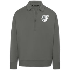 MLB Baltimore Orioles Levelwear Women's Canmore Chenille Logo Quarter-Zip Top