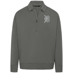 MLB Detroit Tigers Levelwear Women's Canmore Chenille Logo Quarter-Zip Top