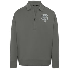 MLB Minnesota Twins Levelwear Women's Canmore Chenille Logo Quarter-Zip Top