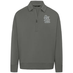 MLB St. Louis Cardinals Levelwear Women's Canmore Chenille Logo Quarter-Zip Top