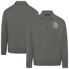 MLB San Diego Padres Levelwear Women's Canmore Chenille Logo Quarter-Zip Top
