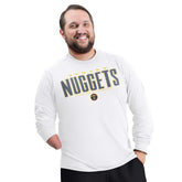 NBA Denver Nuggets G-III Sports by Carl Banks Adaptive Printed Mesh Effect Long Sleeve T-Shirt sale