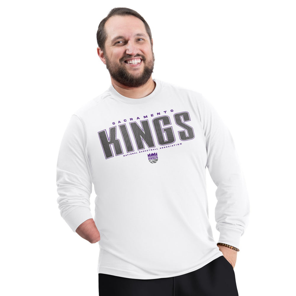 NBA Sacramento Kings G-III Sports by Carl Banks Adaptive Printed Mesh Effect Long Sleeve T-Shirt