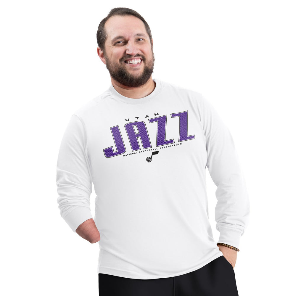 NBA Utah Jazz G-III Sports by Carl Banks Adaptive Printed Mesh Effect Long Sleeve T-Shirt