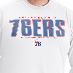 NBA Philadelphia 76ers G-III Sports by Carl Banks Adaptive Printed Mesh Effect Long Sleeve T-Shirt