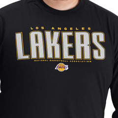 NBA Los Angeles Lakers G-III Sports by Carl Banks Adaptive Printed Mesh Effect Long Sleeve T-Shirt